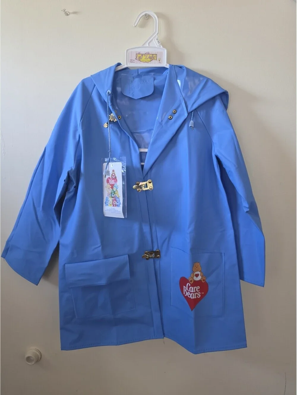Care Bears raincoat blue print