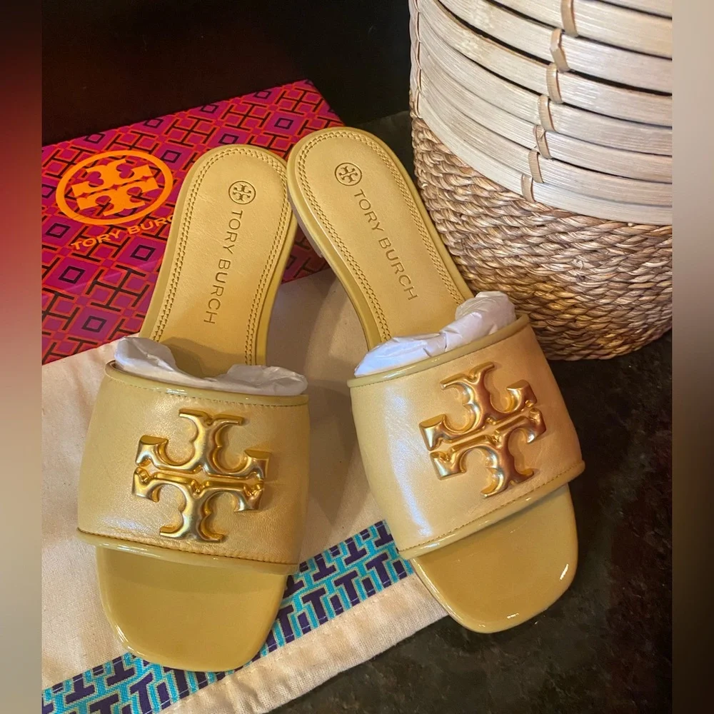 Tory Burch Eleanor Slide Sandals with Iconic Logo