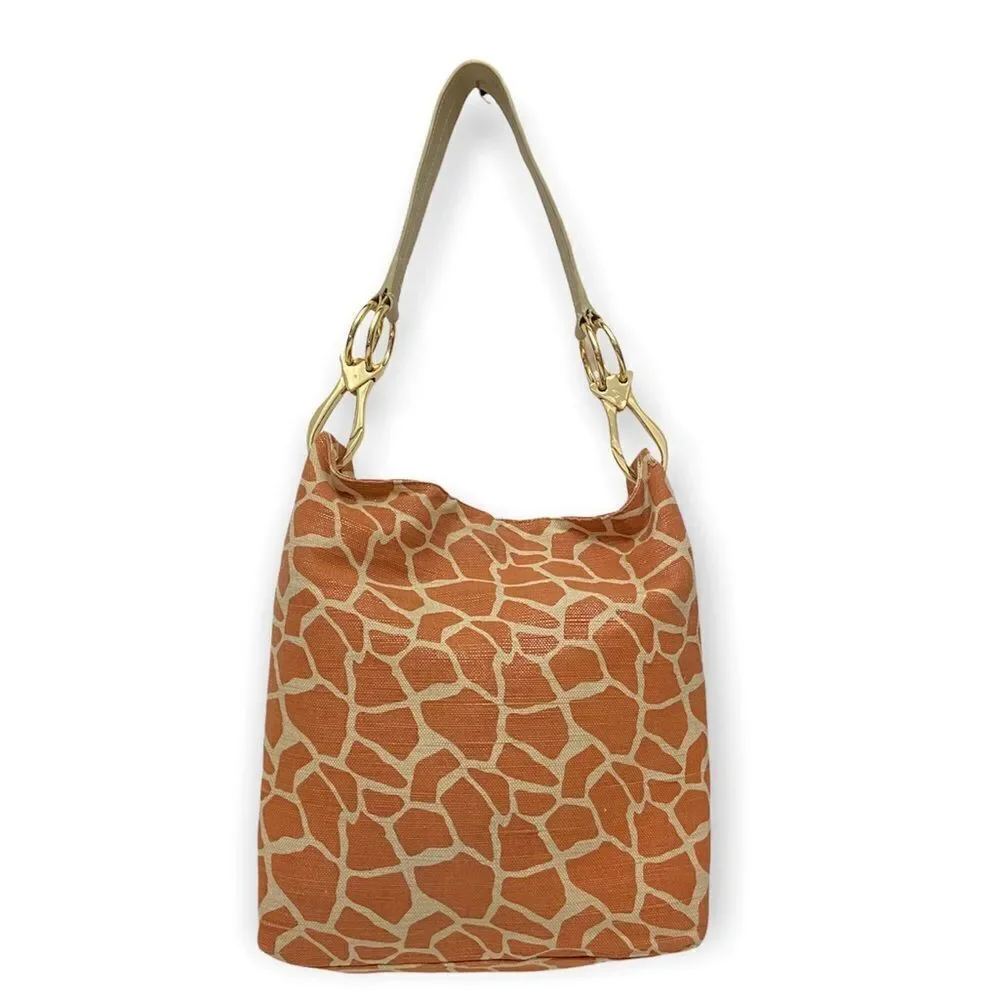 JPK Paris 75 Giraffe Print LE Bucket Canvas Tote Bag