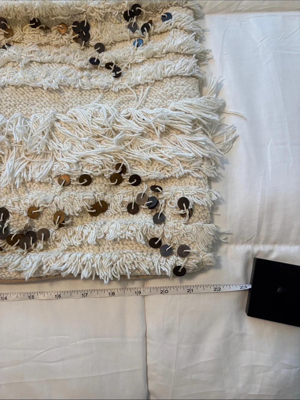Pottery Barn cream woven