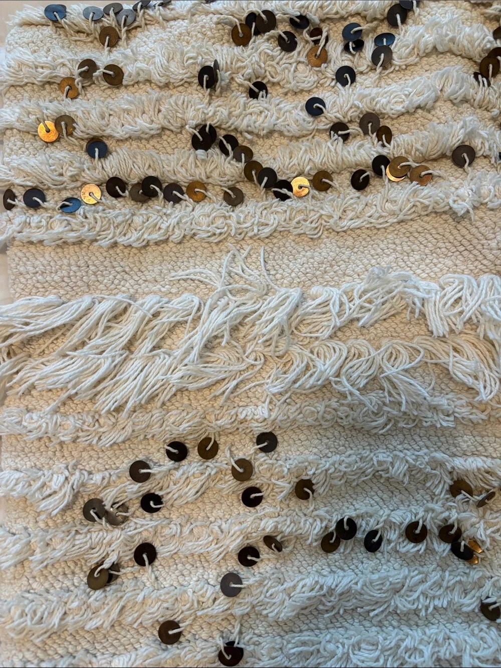 Pottery Barn cream woven