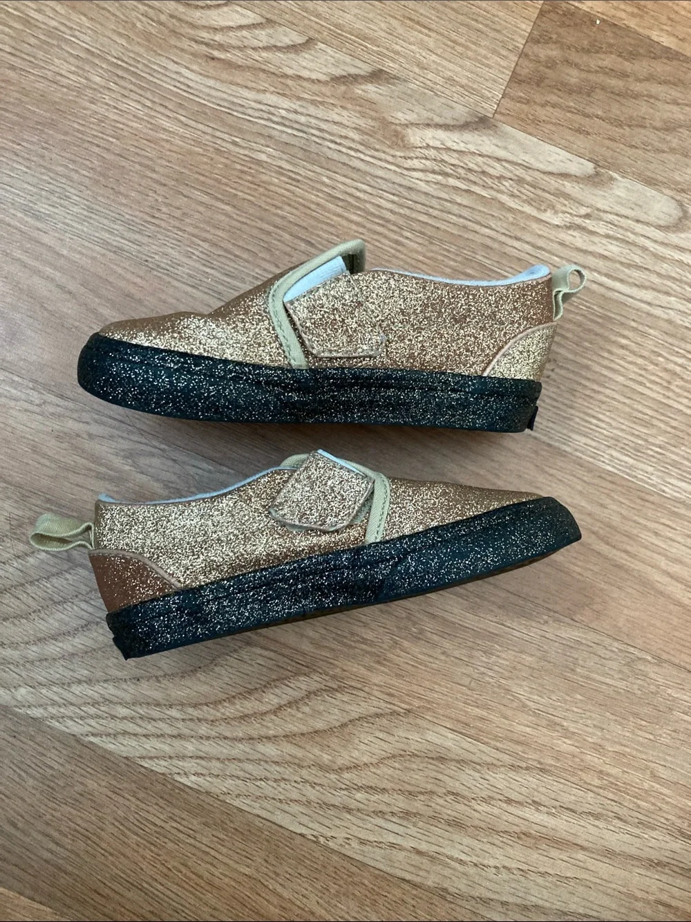 Vans glittery gold