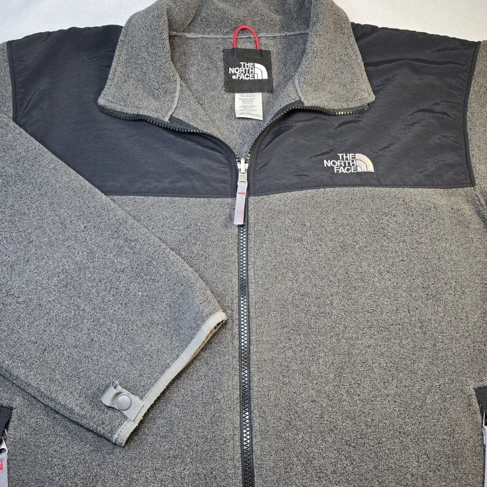 The North Face Denali Fleece Jacket Mens Large Gray Black Full Zip Gorpcore...‎