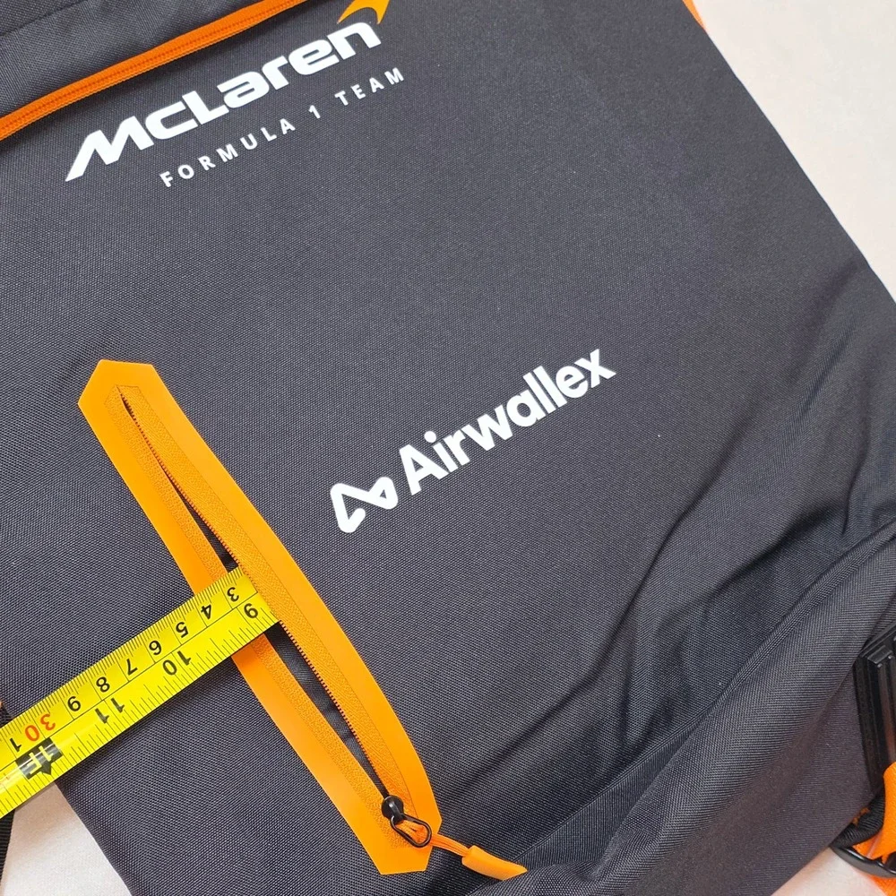 McLaren‎ Formula 1 Team Airwallex Backpack Grey Orange Roll Top Racing Bag NEW