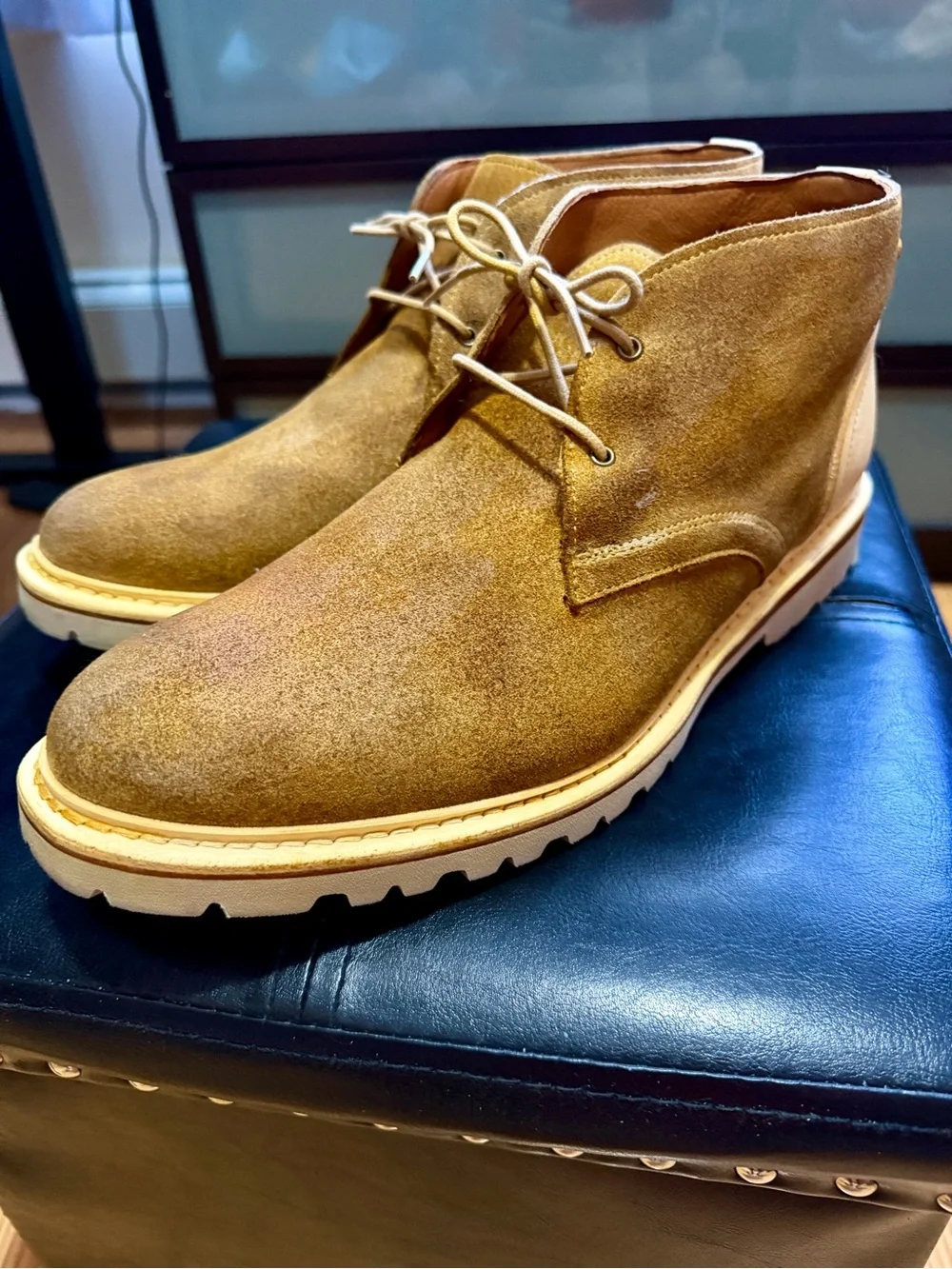 Allen Edmonds Men's Suede Chukka Boots in Honey/Tan