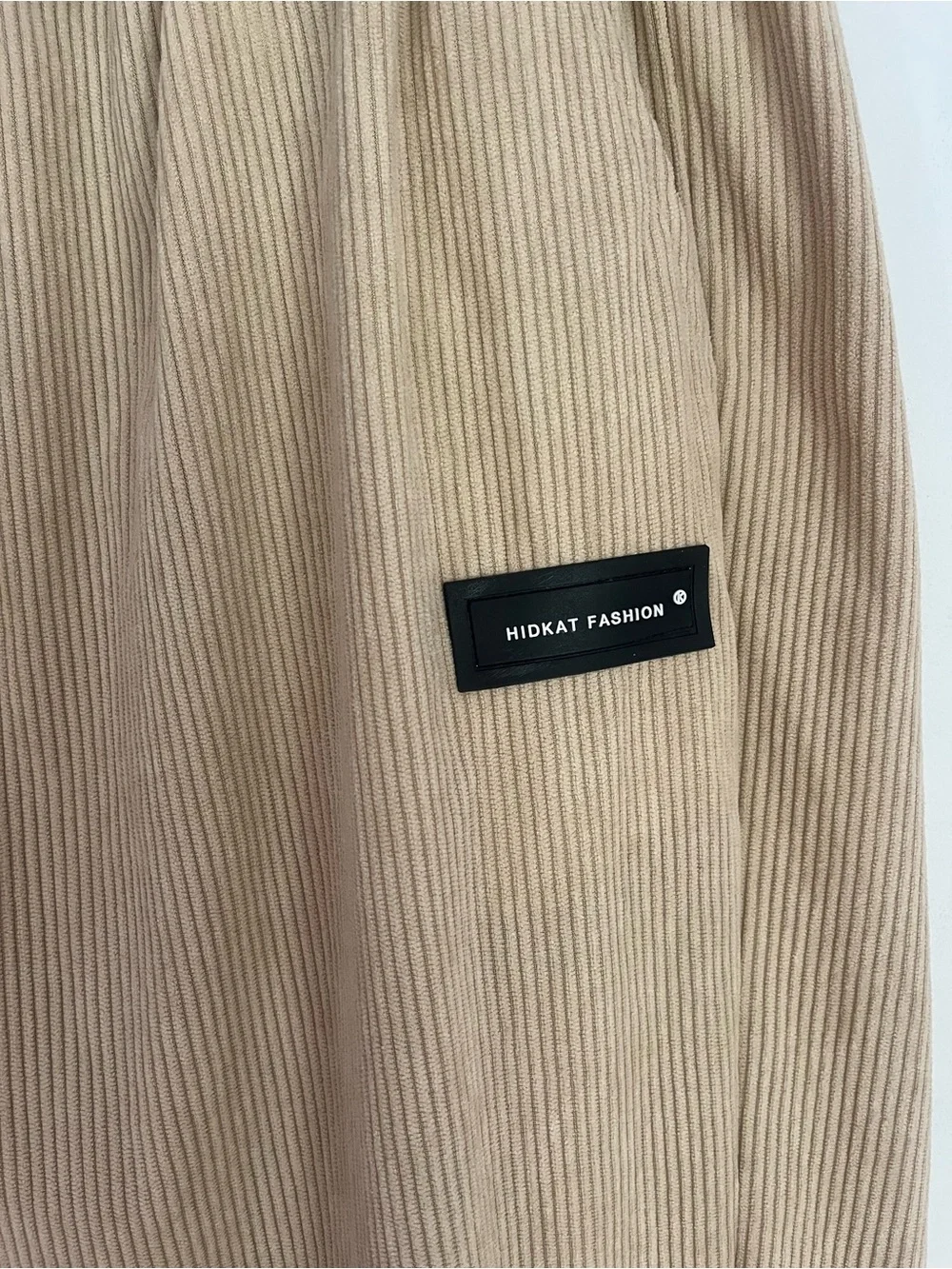 Men's Tan Corduroy Drawstring Pants