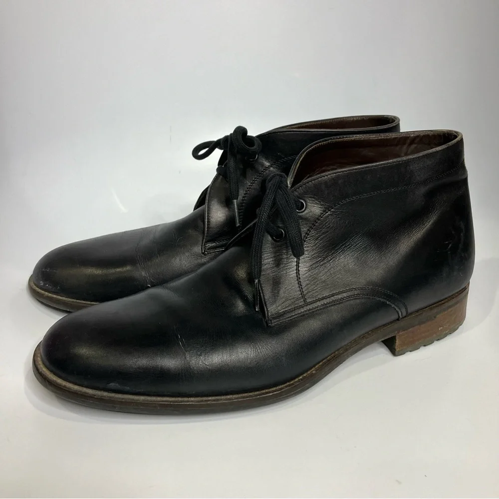 Magnanni black leather chukka boots dressy‎ professional men’s size 13