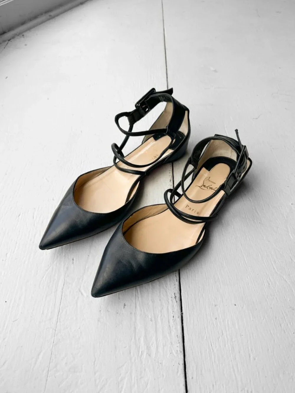 Christian Louboutin black leather