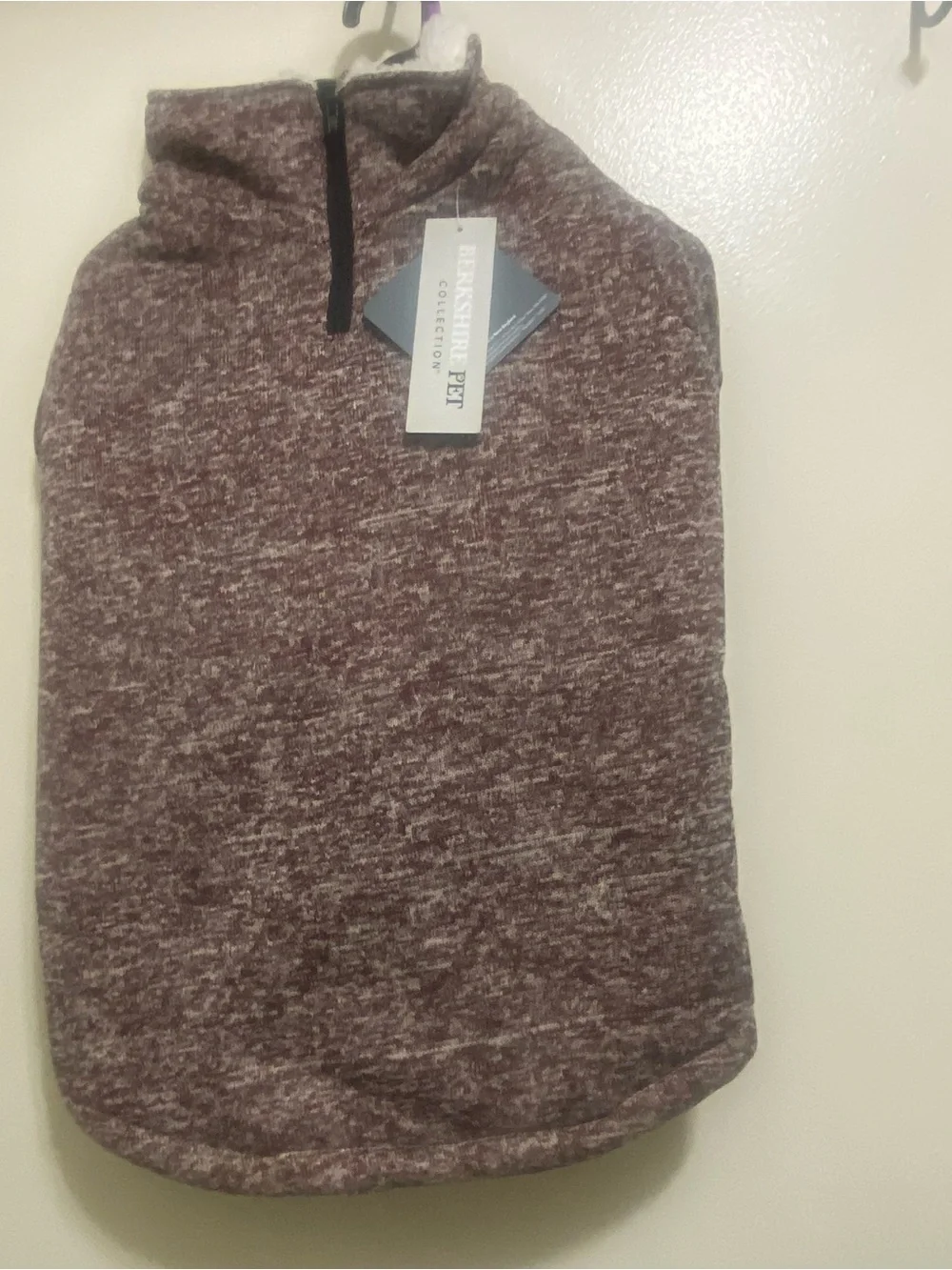 Berkshire Pet Collection XL  Polartec Dog Sweater Fleece Brown Red White NWT New