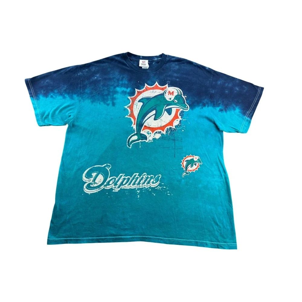 Miami‎ Dolphins NFL Team Apparel Tie Dye T Shirt Mens 2XL NFL Football