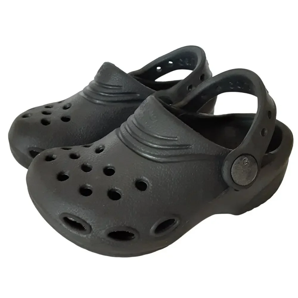 Jibbitz by Crocs Classic Clogs Water Shoes Black Toddler 6/7 Summer Slip On Play