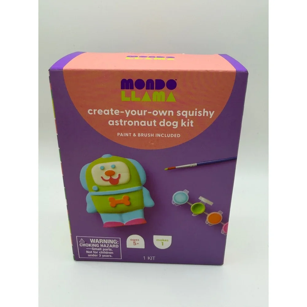 Mondo Llama Create Your Own Squishy Astronaut Dog Kit DIY Paint Set Ages 5+
