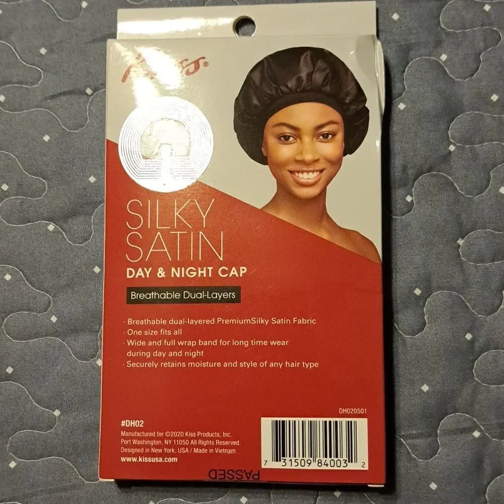 Silky satin day and night cap new