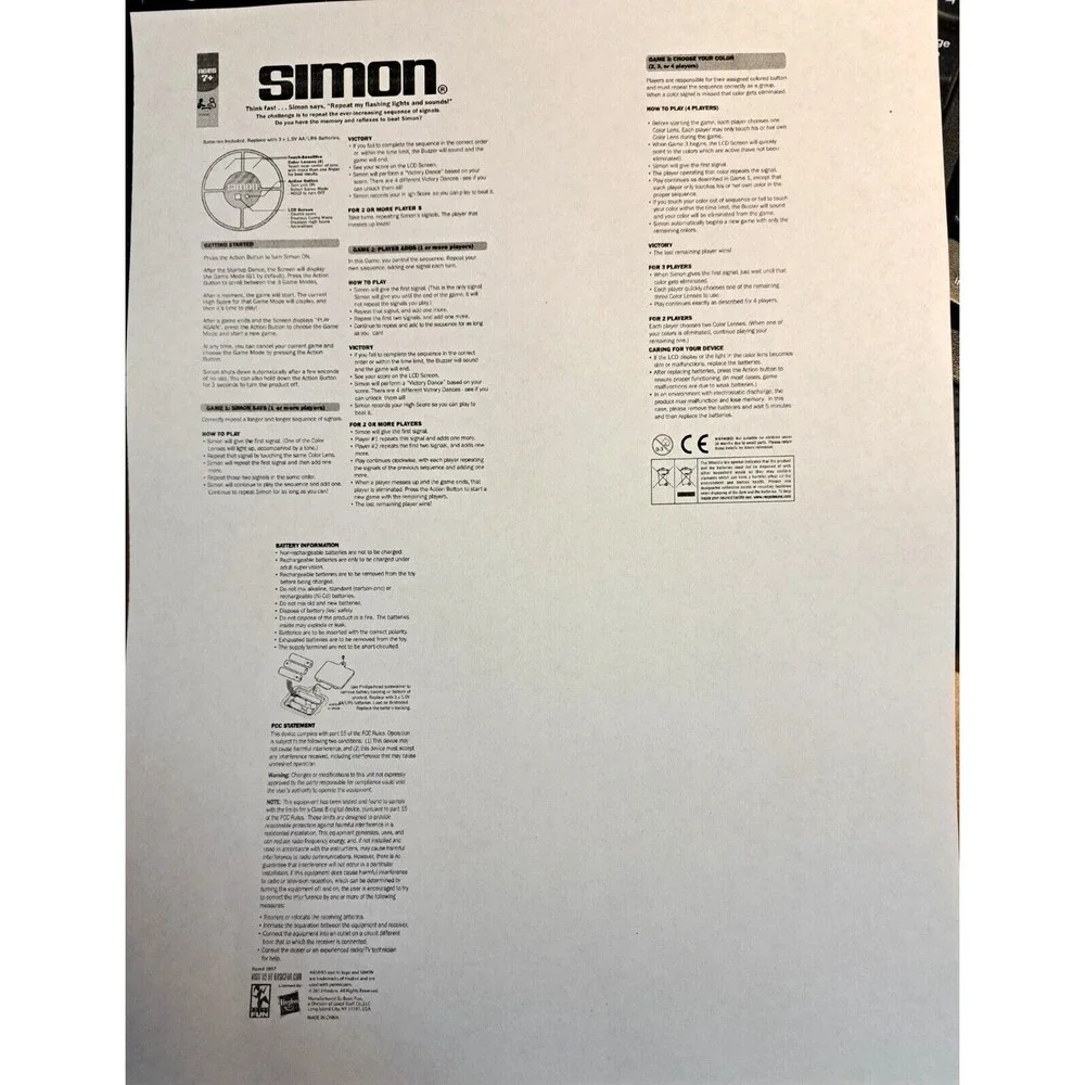 Hasbro simon electronic