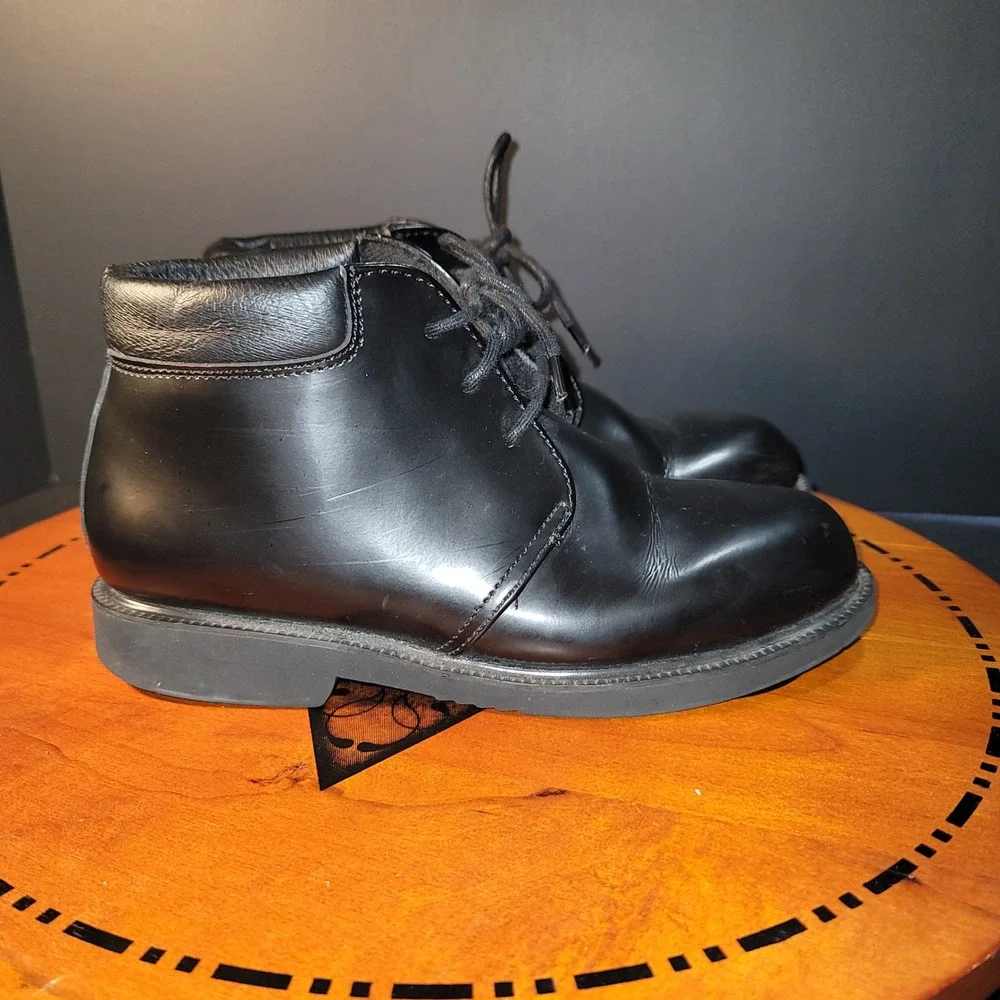 thorogood black leather