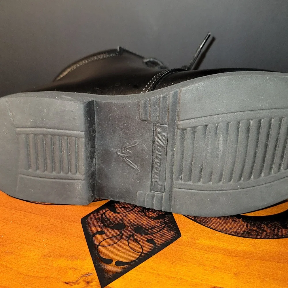 thorogood black leather