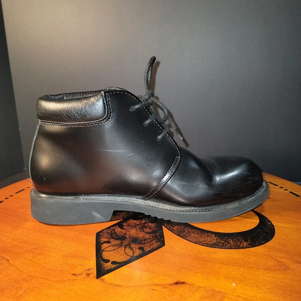 thorogood black leather