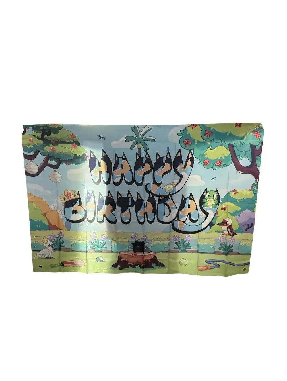 Blue Dog Australian Birthday Banner Happy Birthday Backdrop Banner Theme NEW