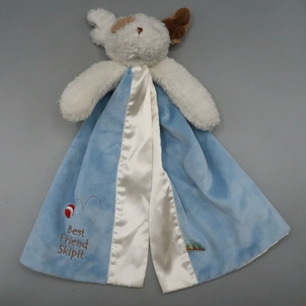 Bunnies By The Bay Best Friend Skipit Dog Lovey Satin Like Trim Security Blanket