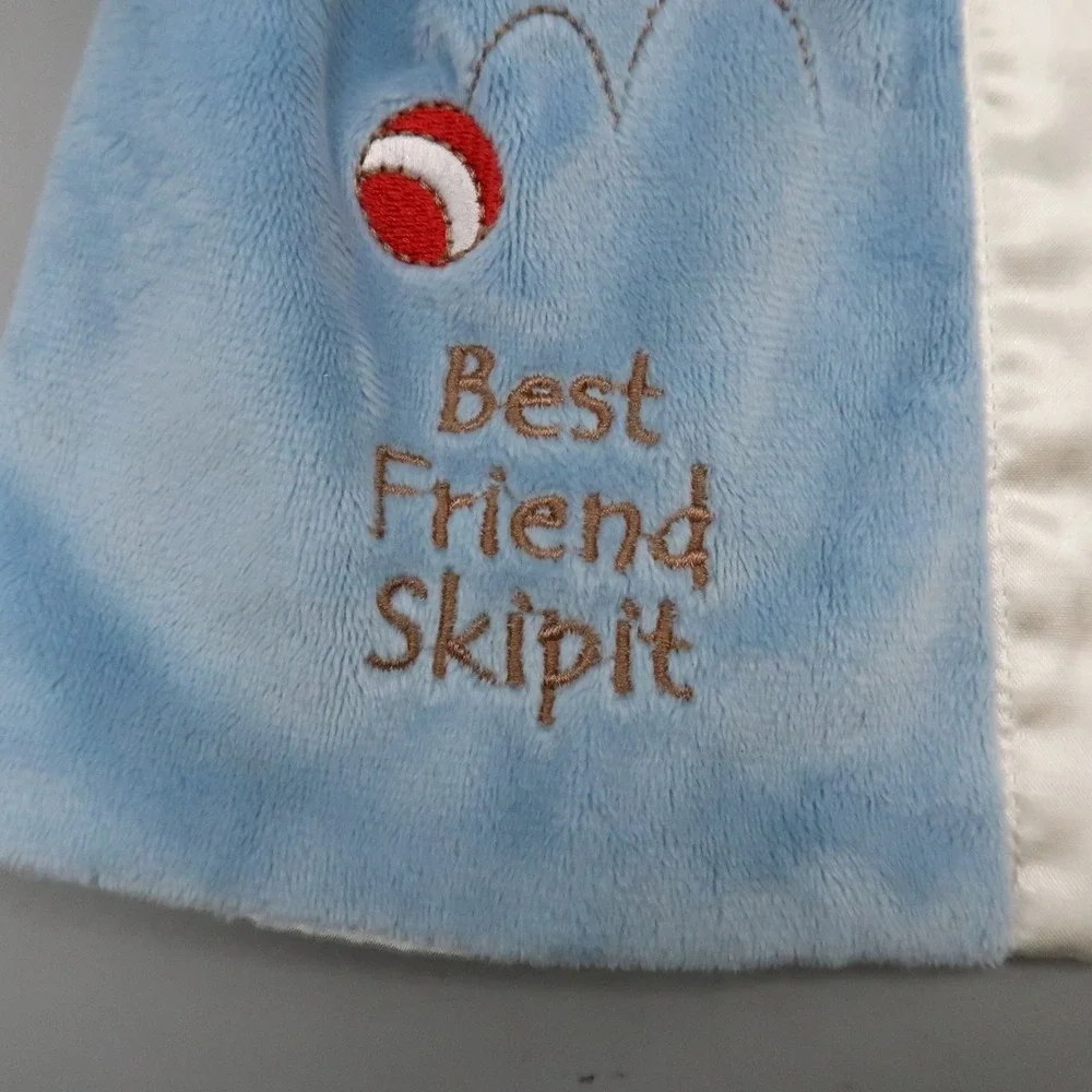 Bunnies By The Bay Best Friend Skipit Dog Lovey Satin Like Trim Security Blanket