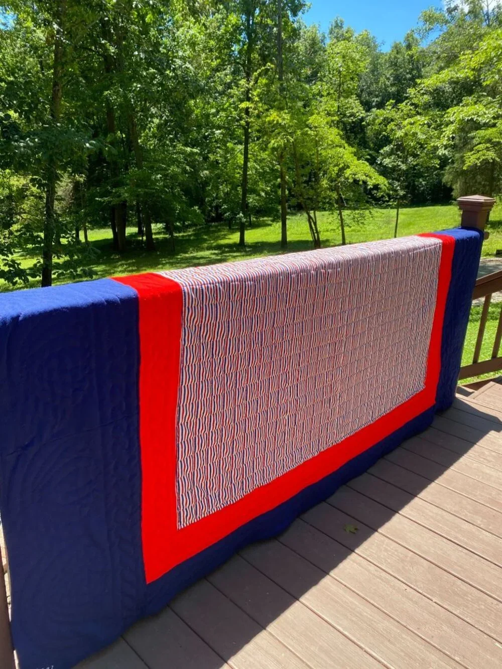 Handquilted Patriotic Americana Quilt 94