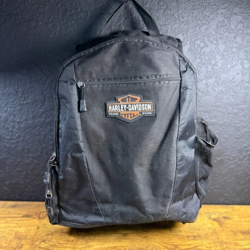 Harley-Davidson Bar & Shield Logo Black Nylon Backpack Mens Womens OS
