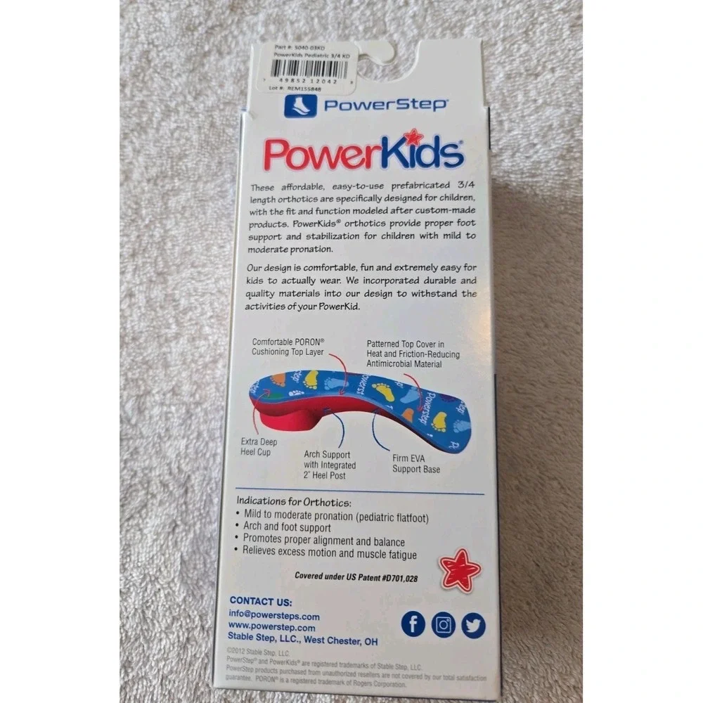 Powerstep powerkids length