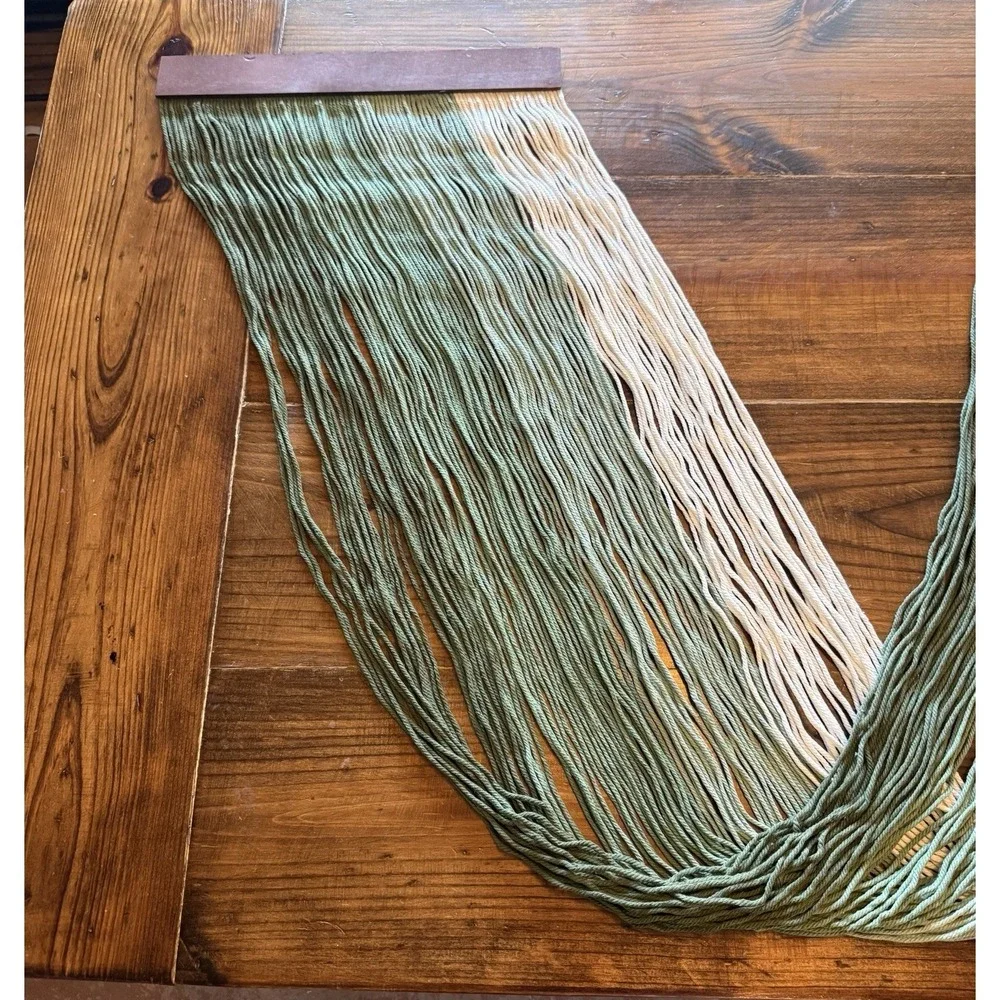 Large Ombre Macrame Wall Hanging - Dip Dyed Yarn Tapestry Decor