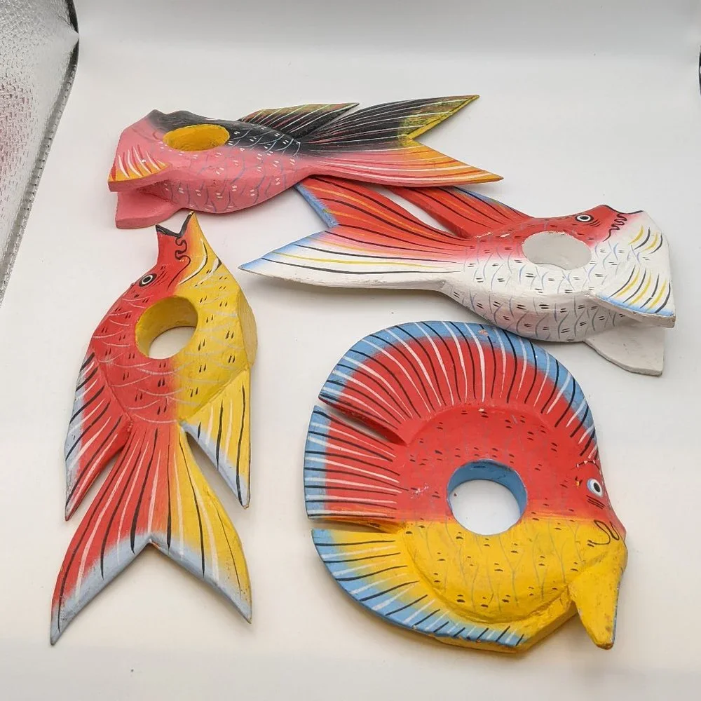 🧨🧨Napkin Rings Set of Four Fish Theme