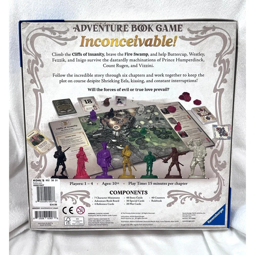 Vintage Movie Nostalgia The Princess Bride Adventure Book Game Ravensburger New