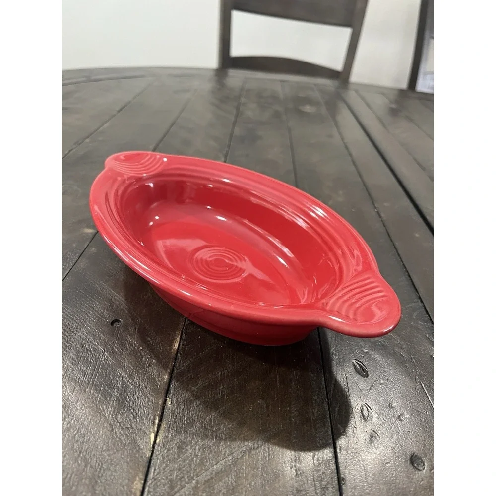 Homer Laughlin Fiesta‎ Open Individual Casserole Dish in Scarlet Red