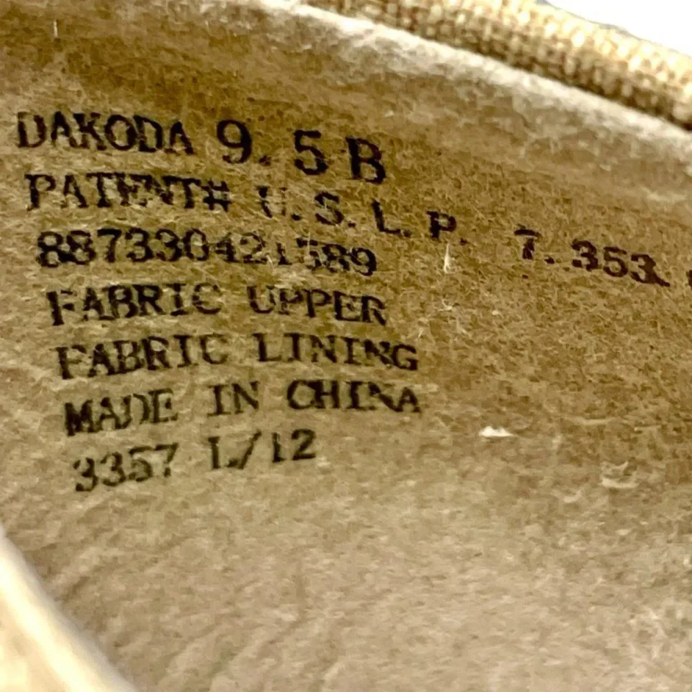 Chaps Womens Dakoda Khaki Chambray Fabric Espadrille‎ Wedge Sandal US Size 9.5