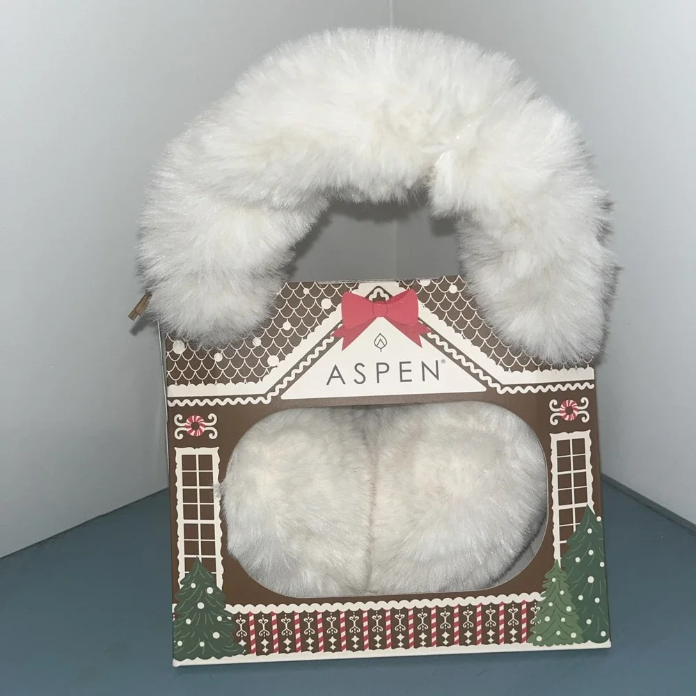ASPEN Women‎ FAUX FUR Winter Warm Ear Muffs Super Soft Cozy Plush Earmuff   NEW