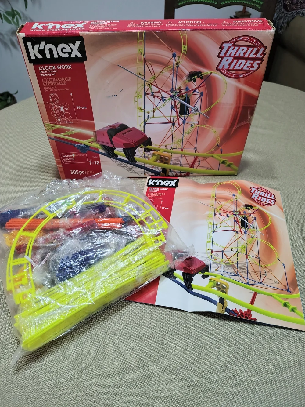 K'NEX Thrill Rides Motorized Roller Coaster Building Set 303 Pieces & 1 Motor