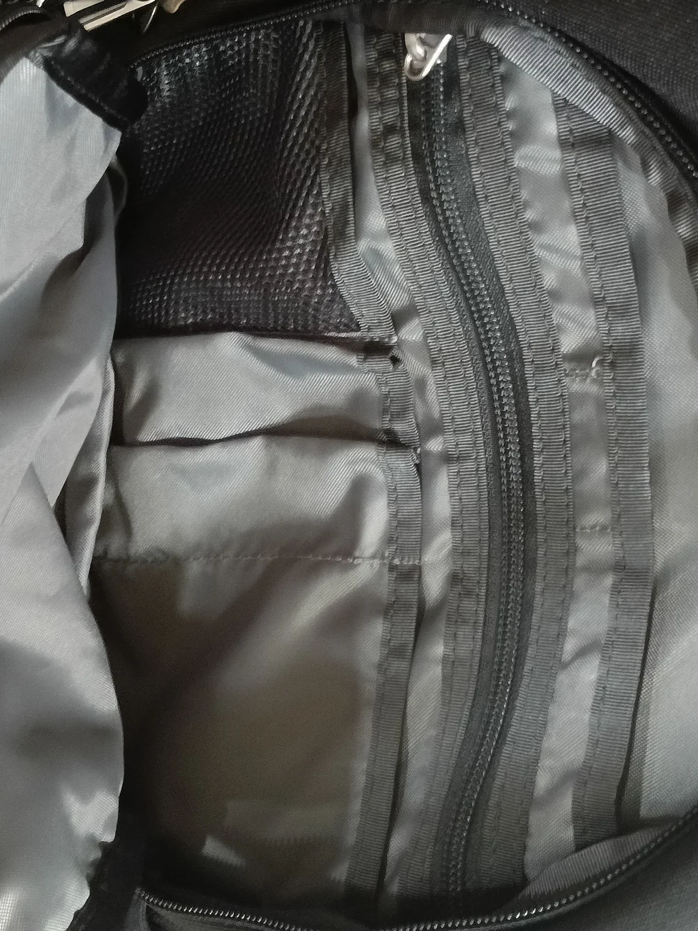 The North Face Black and Gray Daypack with Front Bungee