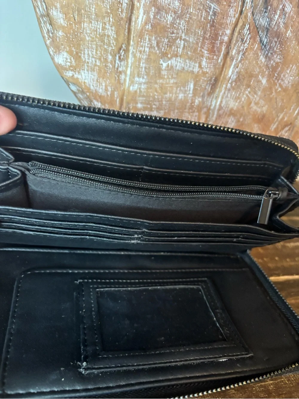Betsey Johnson Black Zip-Around Wallet