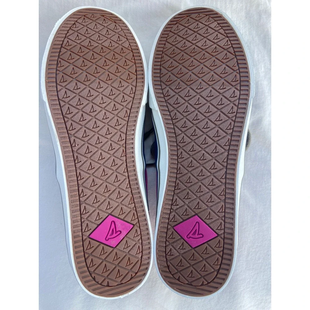 Sperry Top-Sider Crest Vibe Corduroy Sneakers Magenta Navy Blue Women Casual 7.5