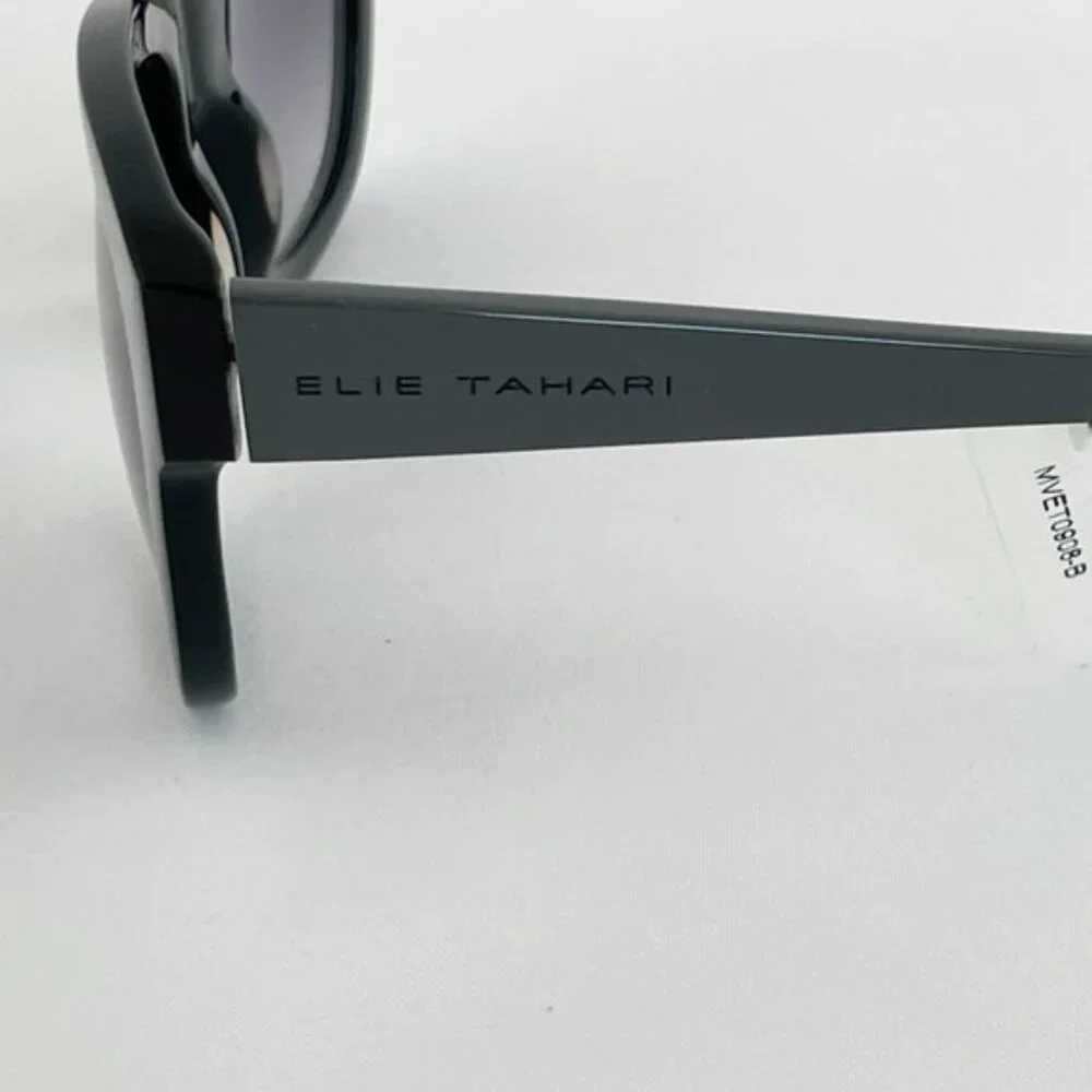 Elie Tahari Black & Gray Stud Accent Sunglasses MSRP $185