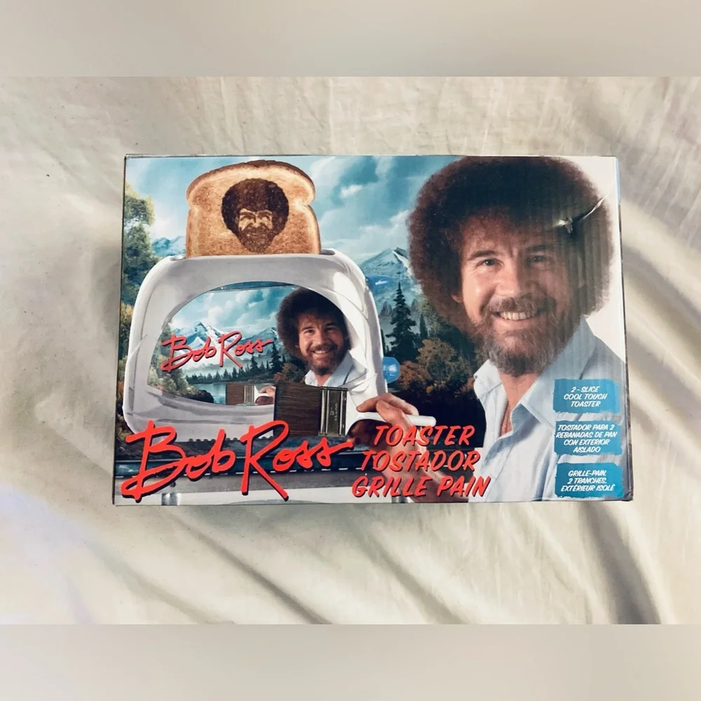 BRAND NEW Bob Ross Face 2 Slice Bread Toaster