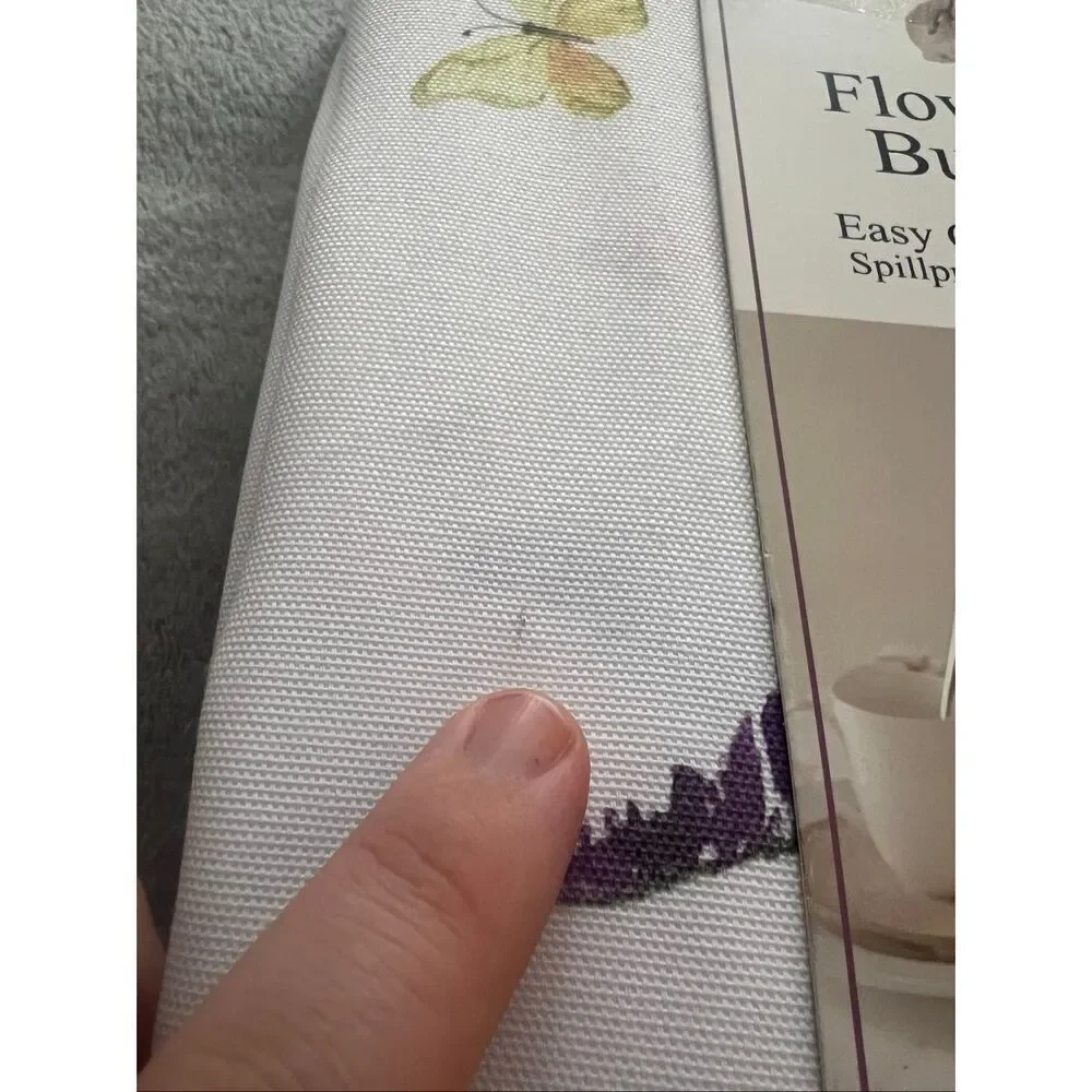 Benson Mills Flowering Bunnies Easy Care Tablecloth Oblong 60in. X 84in. NEW-Sma