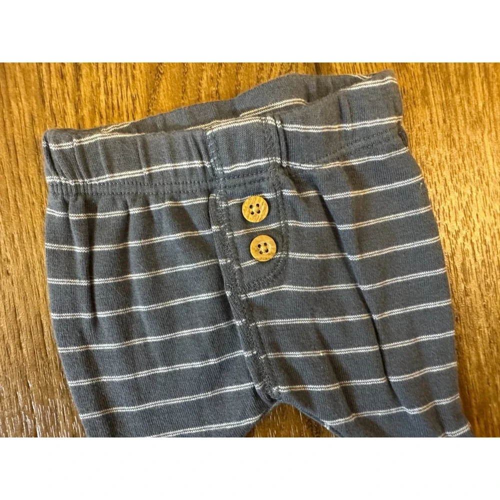 Carters Preemie Baby Outfit Boy 3 Piece Set Bodysuit Pants Jacket Button Striped
