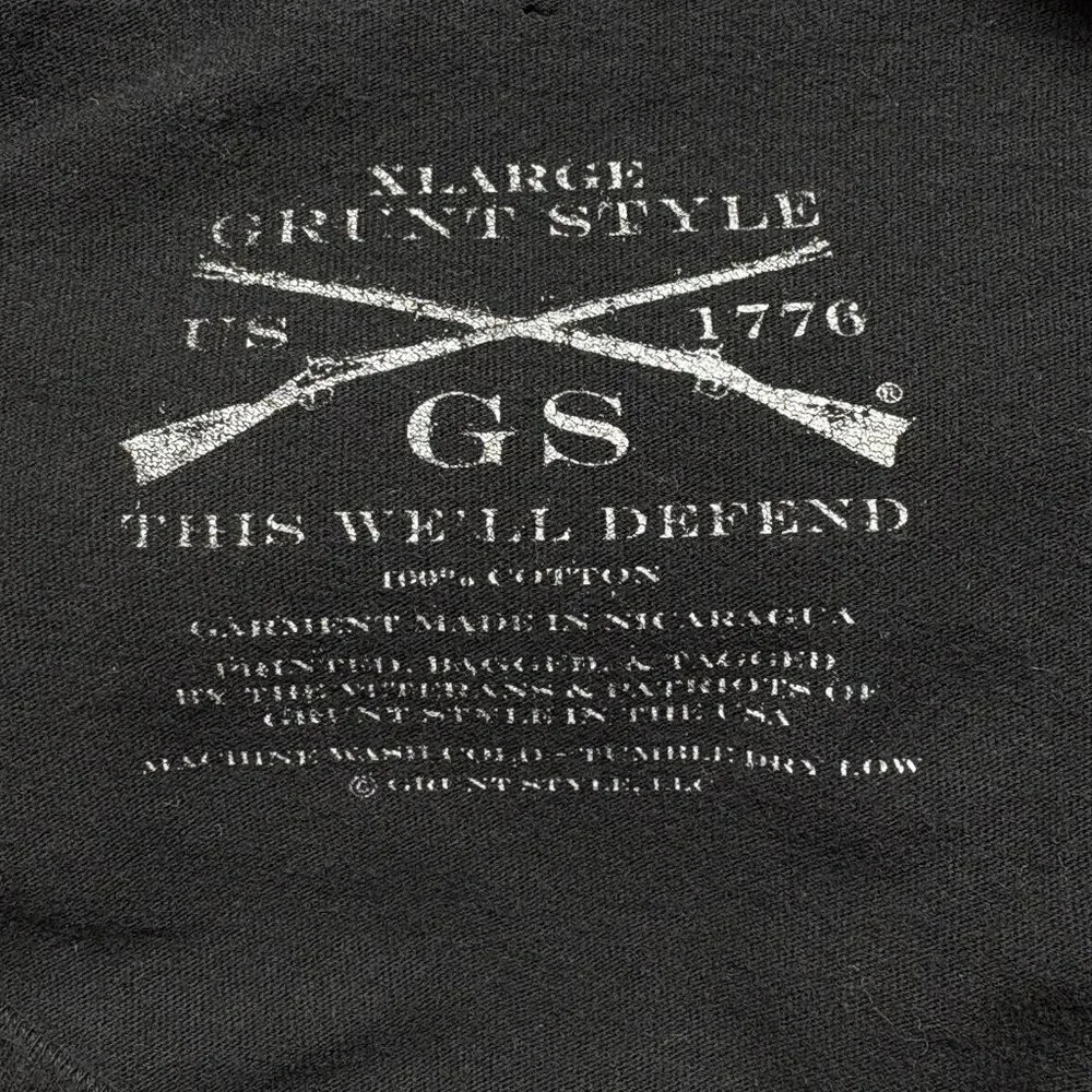 GRUNT STYLE Men Shirt Size XL Black Tee Short Sleeve Due Respect Casual‎ 24-5