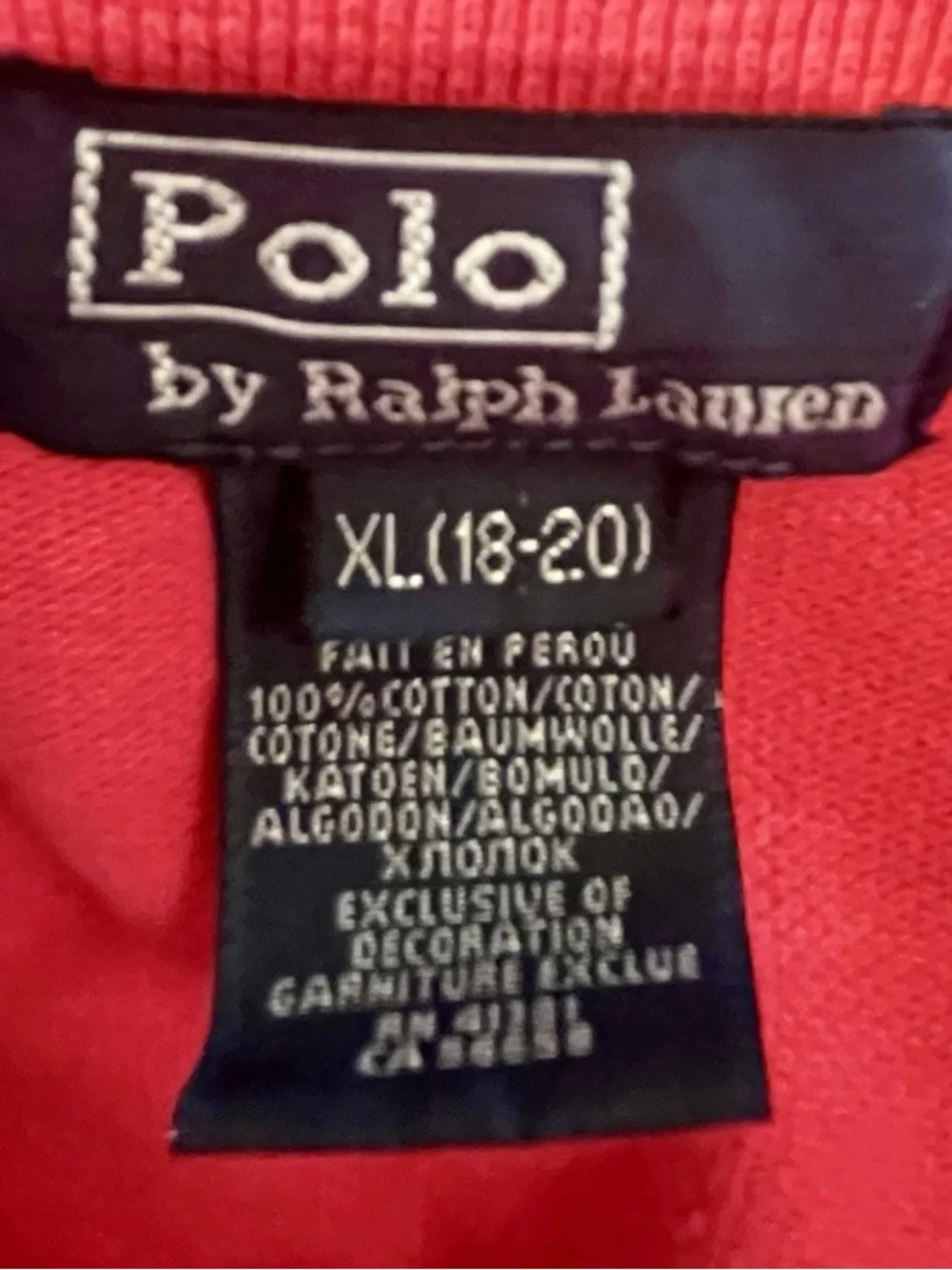 Ralph Lauren this size fabric