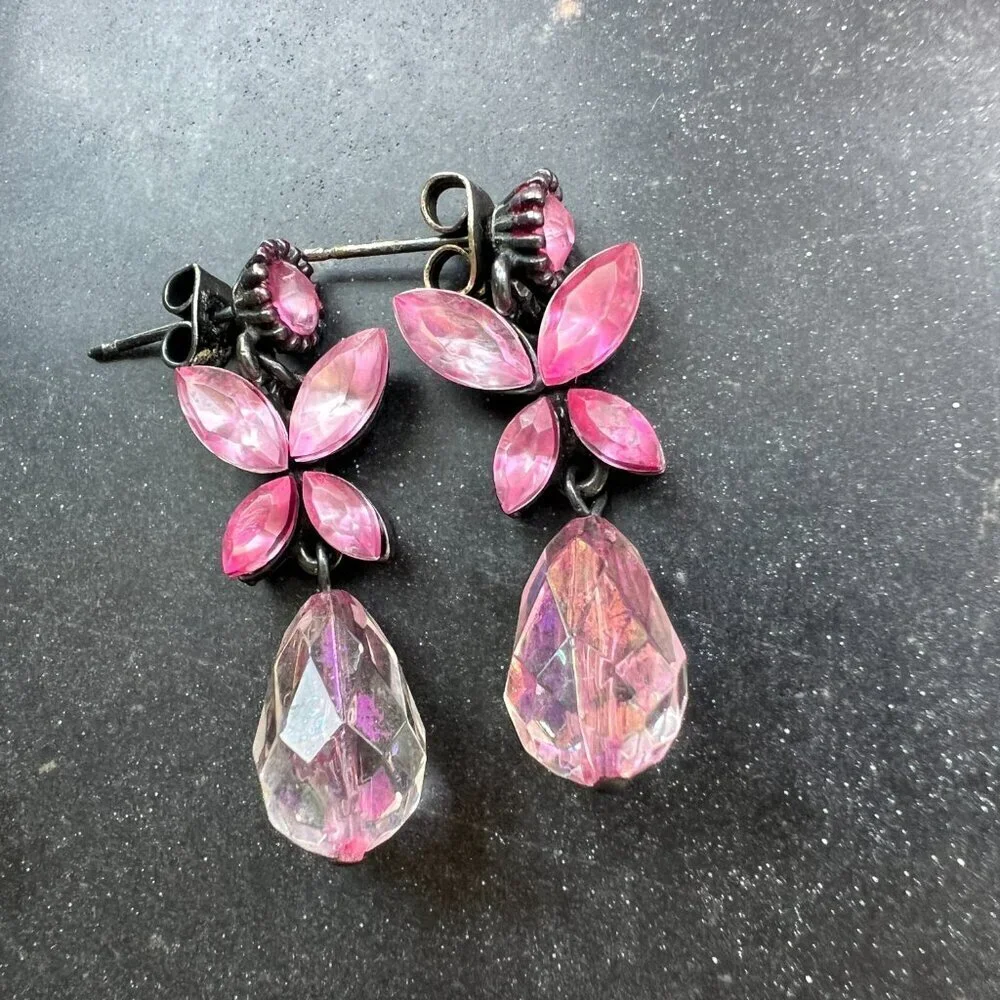 Vintage Earring Lot - Etruscan Crystal 90s