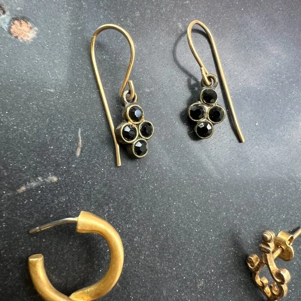 Vintage Earring Lot - Etruscan Crystal 90s