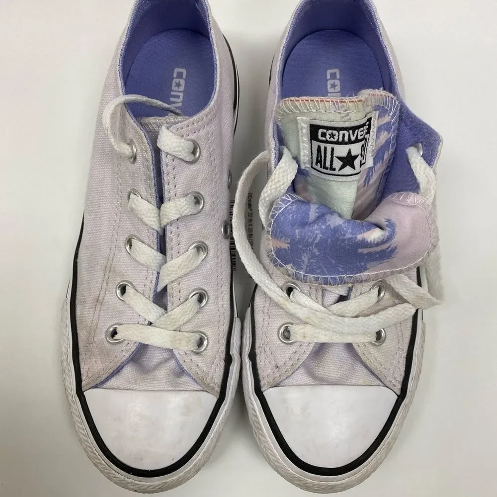 CONVERSE All Star‎ Chuck Taylor Lilac Double tongue low top sneakers