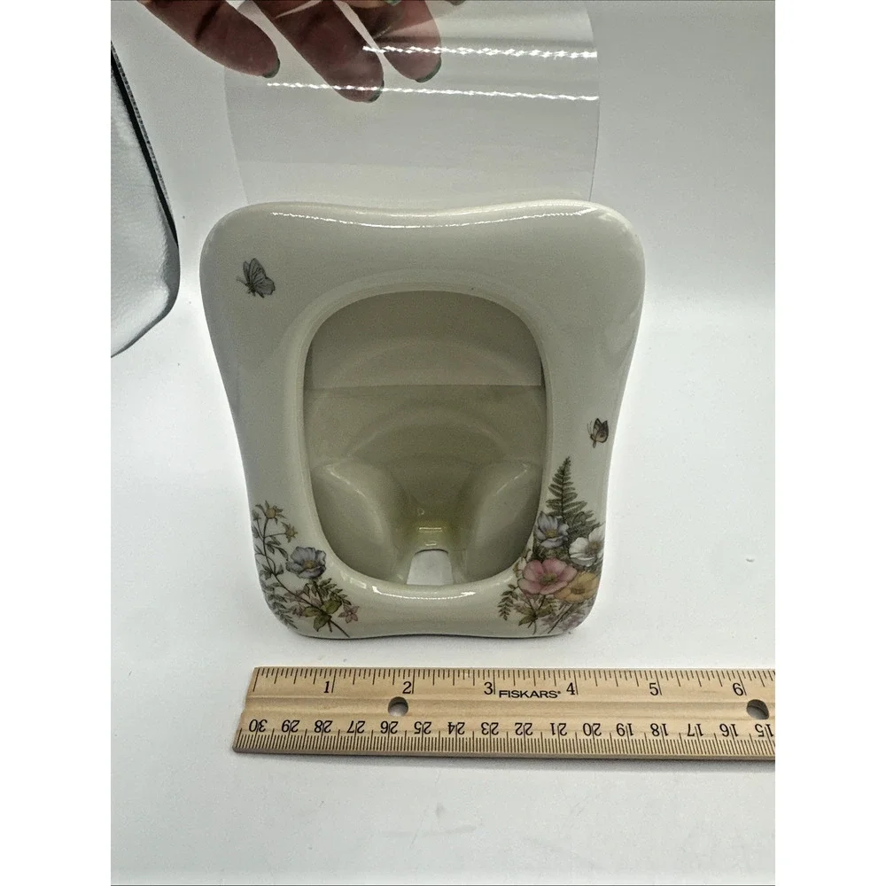 Takakashi San Francisco Fern Ceramic Photo Frame Holder Japan Floral Boho VTG