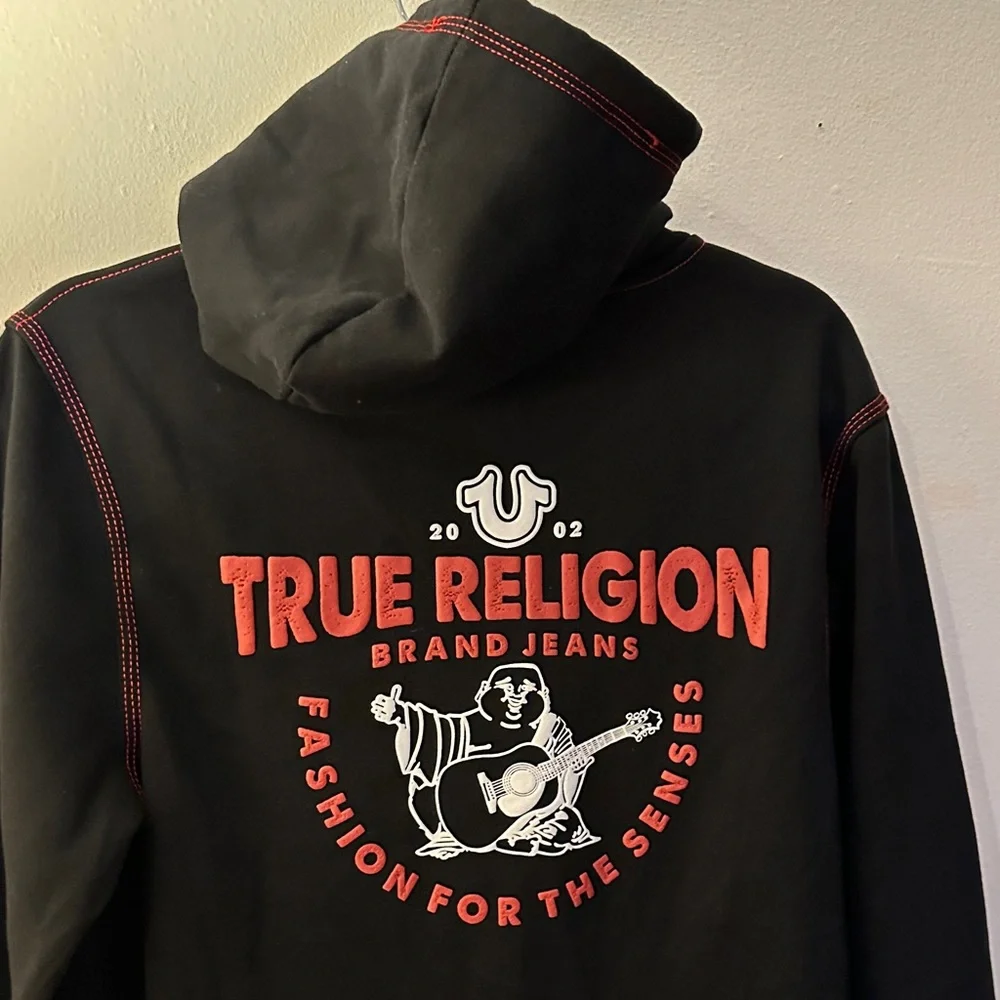 True Religion Black and Red Men's Sweater