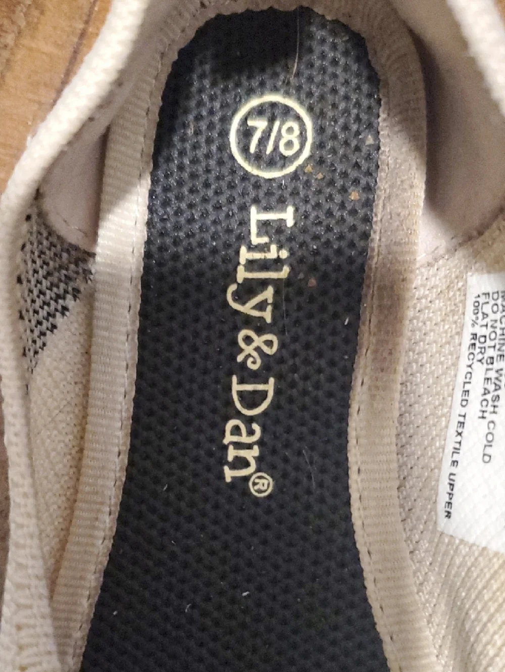 Lily & Dan Kids Two-Tone Black and Cream Knit Ballet Flats