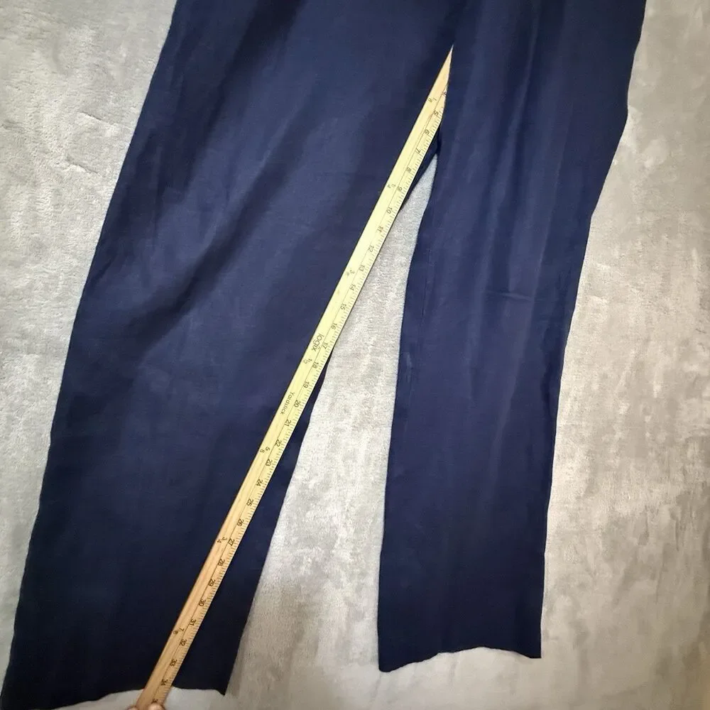 Polo Golf Ralph Lauren Men's Navy 100% Linen Pants Size 36L Long Tall